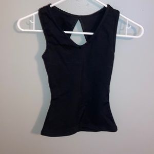 black capezio workout/dance top